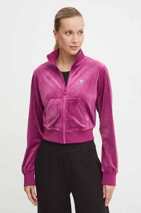 Mikina Guess bez kapuce fialová V3BQ22.KBXI2