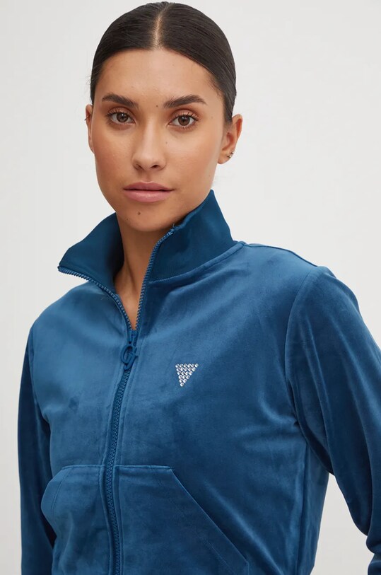 Mikina Guess tyrkysová V3BQ22.KBXI2