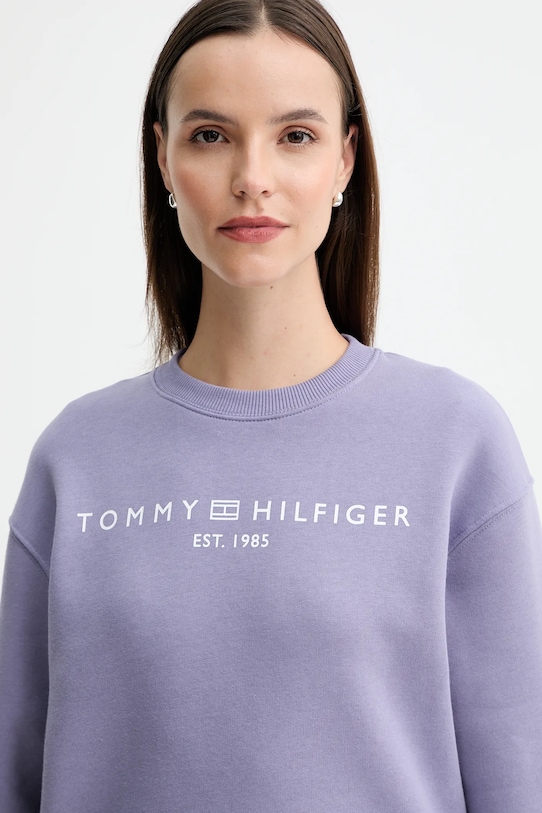 Μπλούζα Tommy Hilfiger μωβ WW0WW39791
