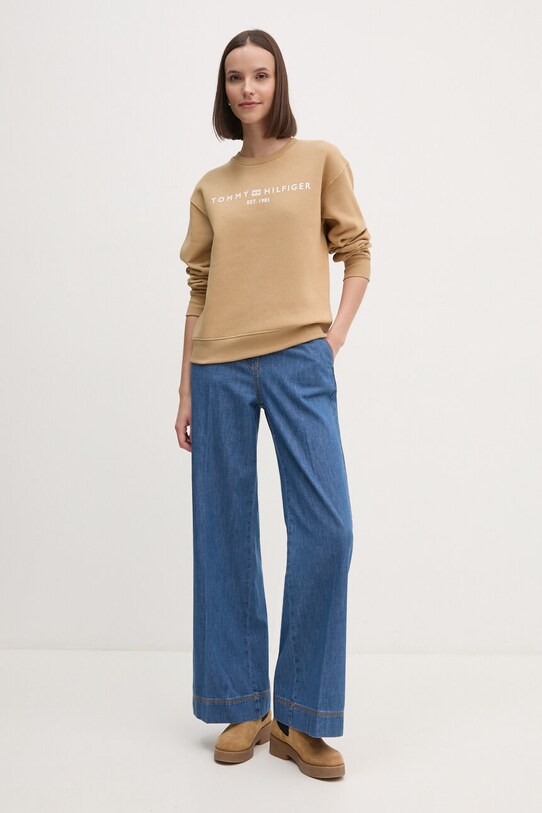 Tommy Hilfiger bluza WW0WW39791 beżowy SS25