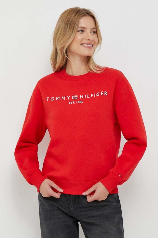 Tommy Hilfiger bluza pozostałe czerwony WW0WW39791