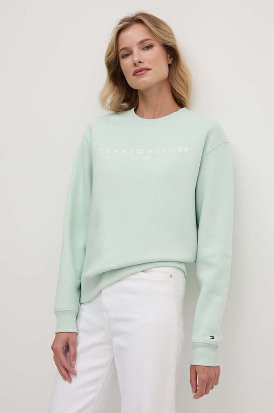 Tommy Hilfiger bluza turkusowy WW0WW39791