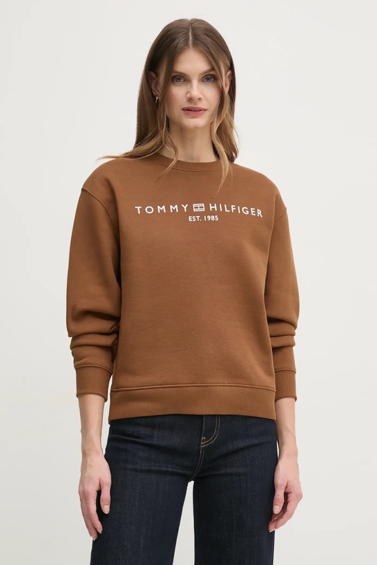 Tommy Hilfiger bluza brązowy WW0WW39791