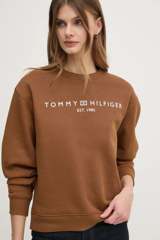 Tommy Hilfiger bluza brązowy WW0WW39791