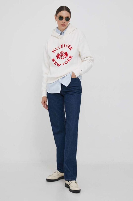 Μπλούζα Tommy Hilfiger WW0WW39800 μπεζ AW23