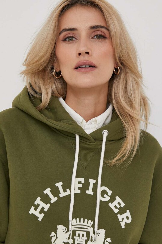 Μπλούζα Tommy Hilfiger πράσινο WW0WW39800