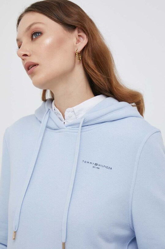Кофта Tommy Hilfiger з капюшоном блакитний WW0WW40274