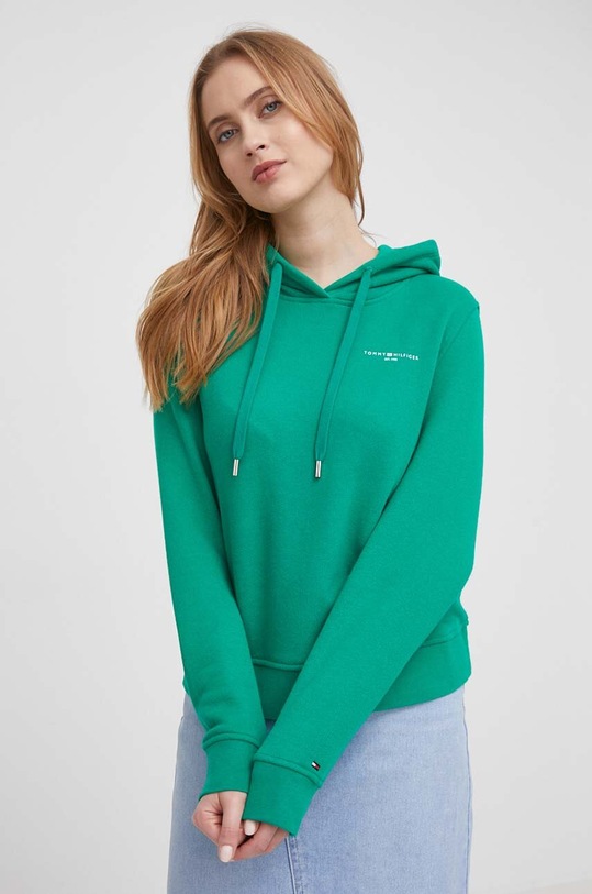 Tommy Hilfiger bluza z kapturem zielony WW0WW40274