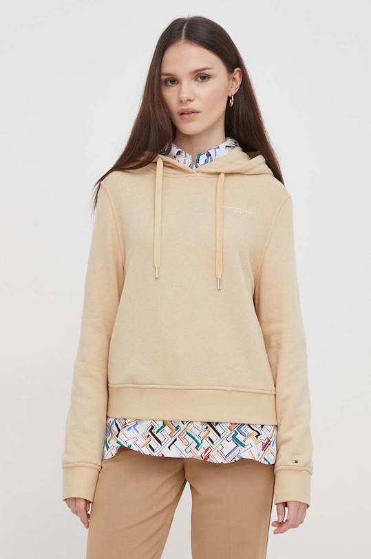Tommy Hilfiger bluza z kapturem beżowy WW0WW40274