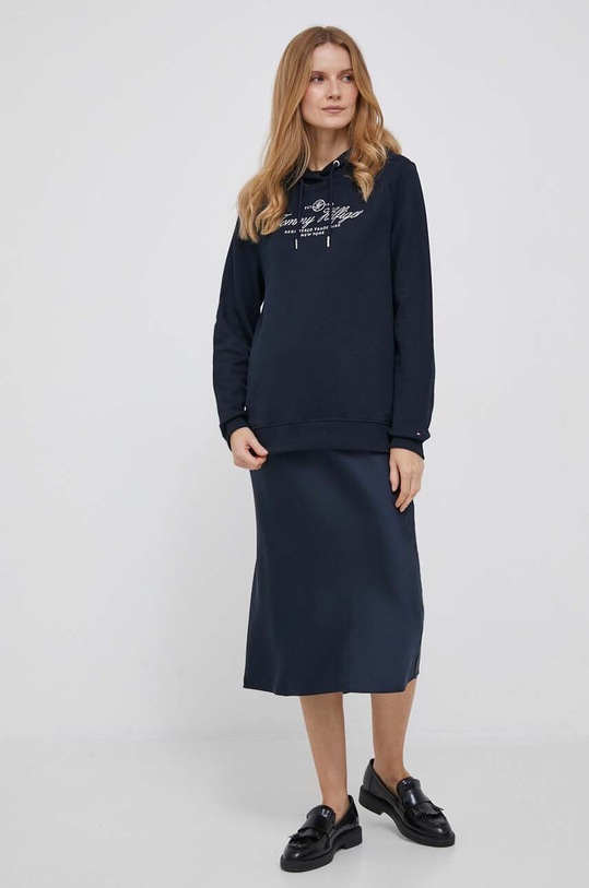 Tommy Hilfiger bluza bawełniana WW0WW40291 granatowy AW23