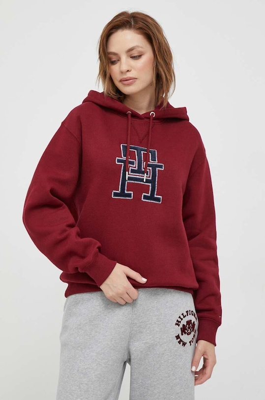 Tommy Hilfiger bluza pozostałe bordowy WW0WW40839