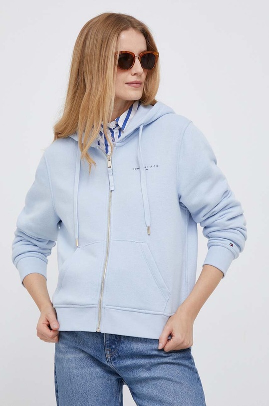 Tommy Hilfiger bluza z kapturem niebieski WW0WW39189