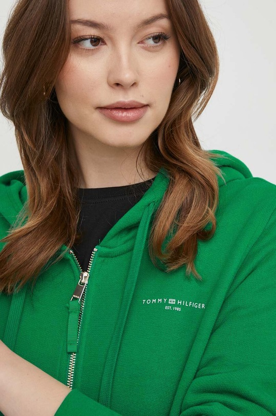 Mikina Tommy Hilfiger zelená WW0WW39189