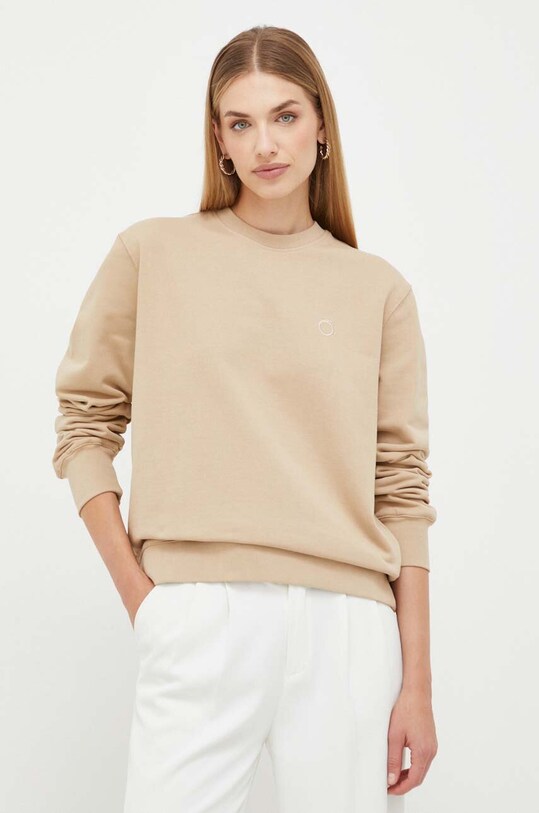 Trussardi bluza bawełniana beżowy 56F00271.1T006303
