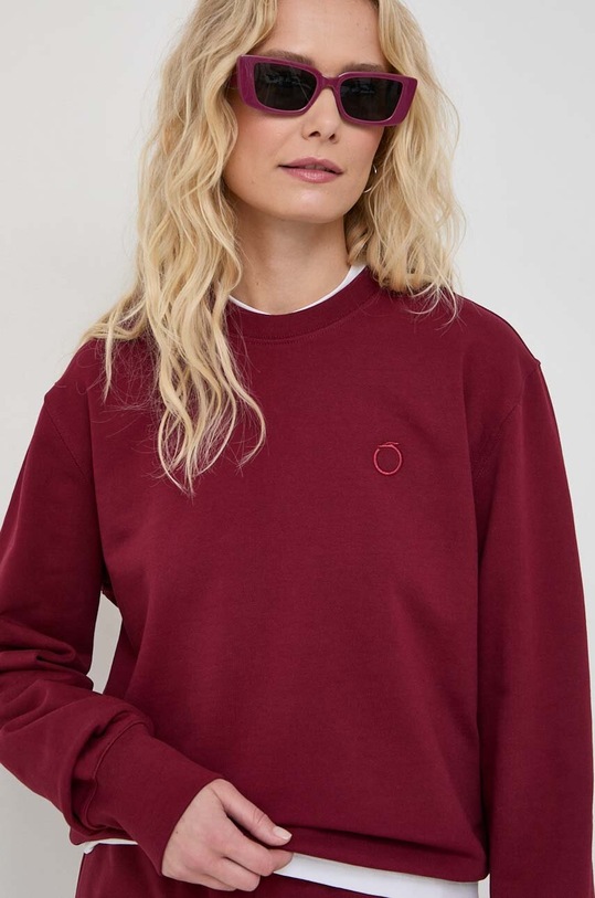 Trussardi bluza bawełniana bawełna bordowy 56F00271.1T006303