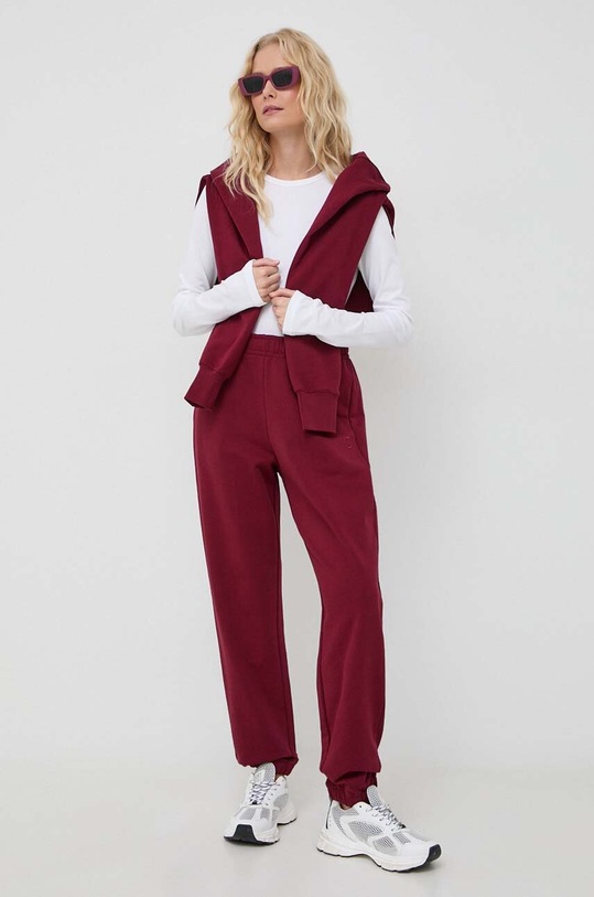 Trussardi bluza bawełniana 56F00271.1T006303 bordowy AW23