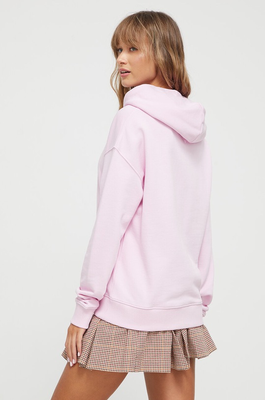 Ρούχα Βαμβακερή μπλούζα Tommy Jeans DW0DW15411 ροζ