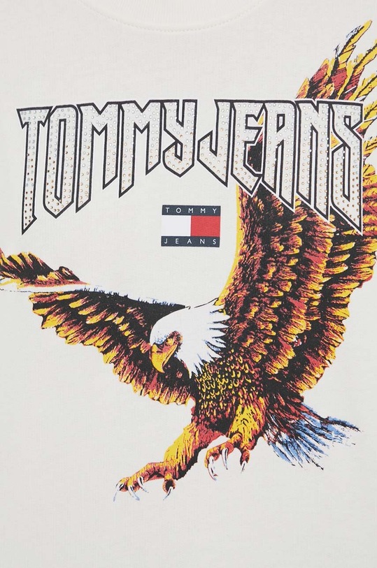 Bavlněná mikina Tommy Jeans DW0DW16415 béžová