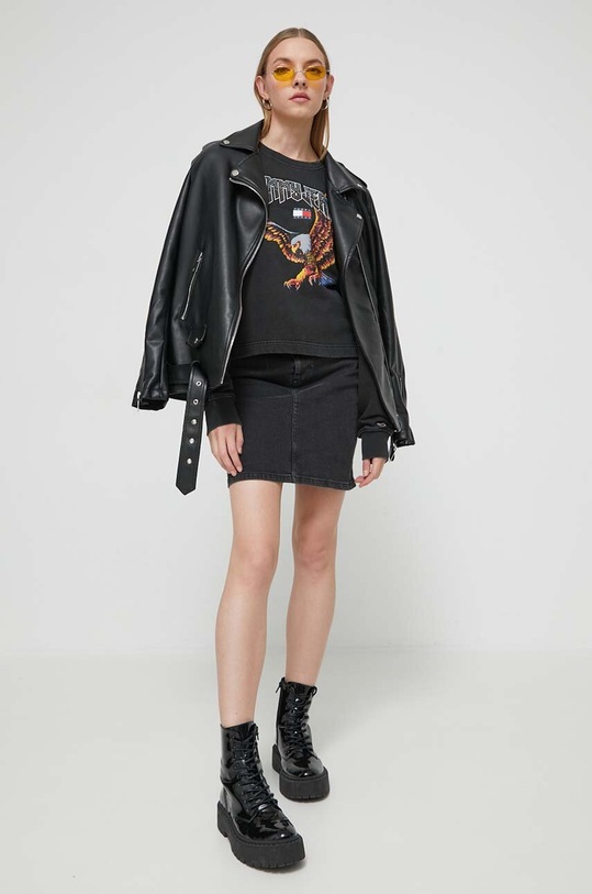 Tommy Jeans bluza bawełniana DW0DW16415 szary AW23