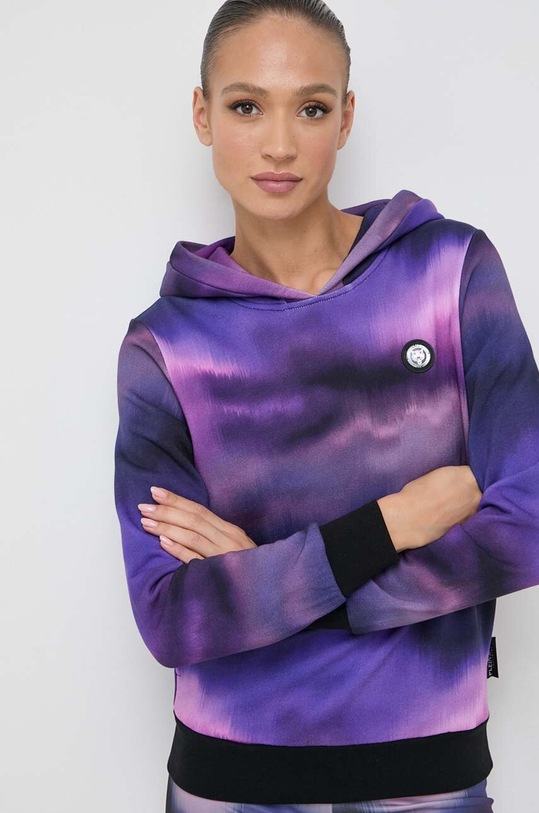 Бавовняна кофта PLEIN SPORT фіолетовий AACC.WJB1670.SJO001N
