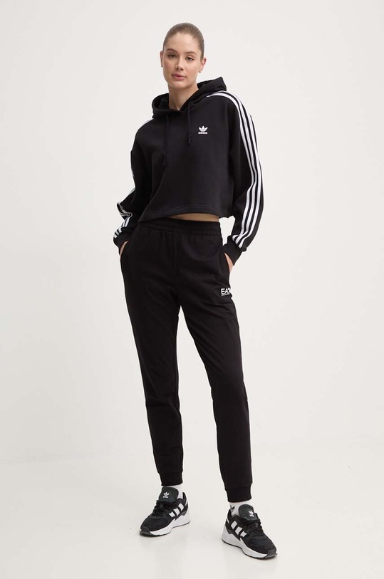 Mikina adidas Originals Adicolor Classics Crop Hoodie IB7388 čierna AW23