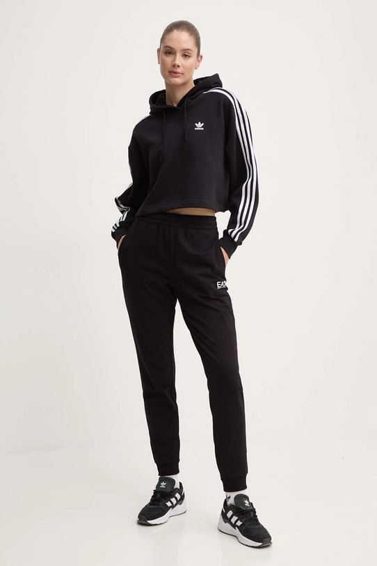 Mikina adidas Originals Adicolor Classics Crop Hoodie IB7388 černá AW23