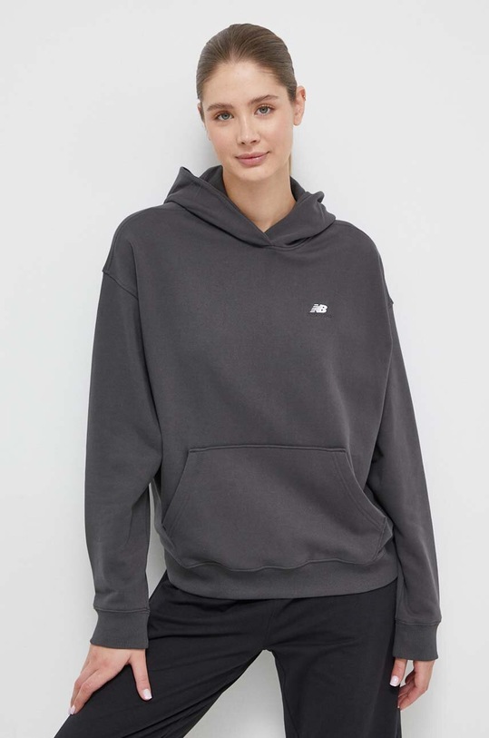 New Balance hanorac de bumbac imprimeu gri WT33524ACK