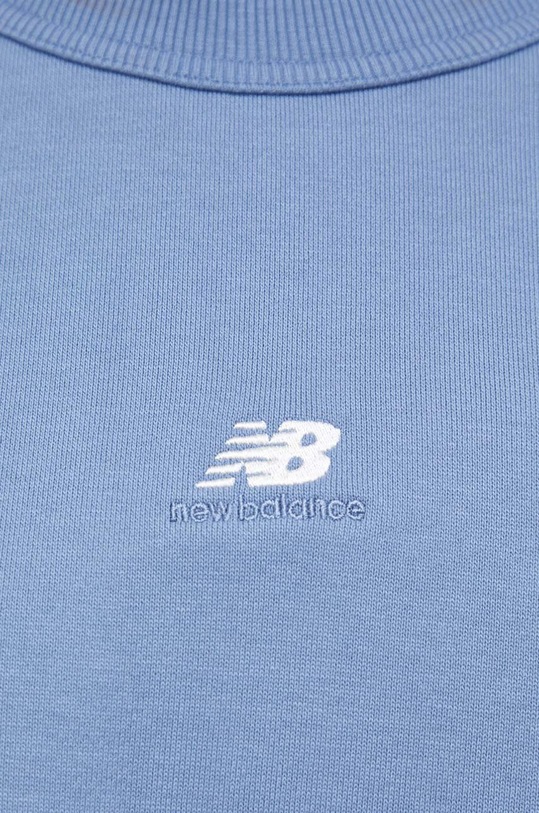 New Balance bluza bawełniana WT31500MYL niebieski