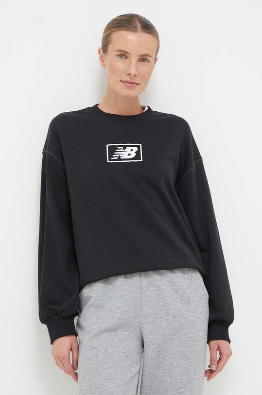 New Balance bluza print negru WT33514BK