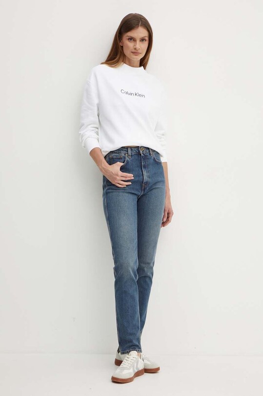 Βαμβακερή μπλούζα Calvin Klein K20K205450 λευκό AA00