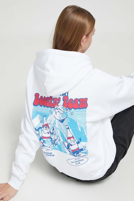 Mikina On Vacation s kapucňou biela OVC.LH44