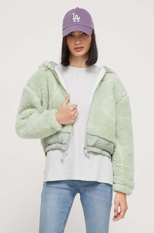 On Vacation geaca din amestec de lana cu captuseala verde OVC.LJ03