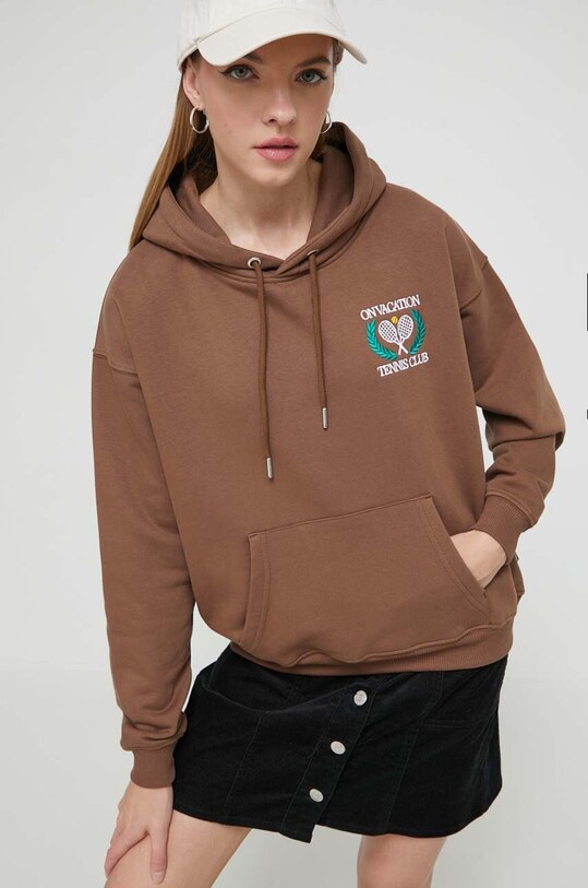 On Vacation bluza imprimeu maro OVC.LH49