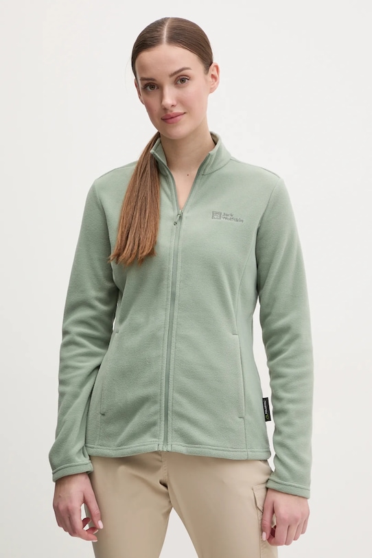 Sportovní mikina Jack Wolfskin Taunus bez kapuce zelená 1711391