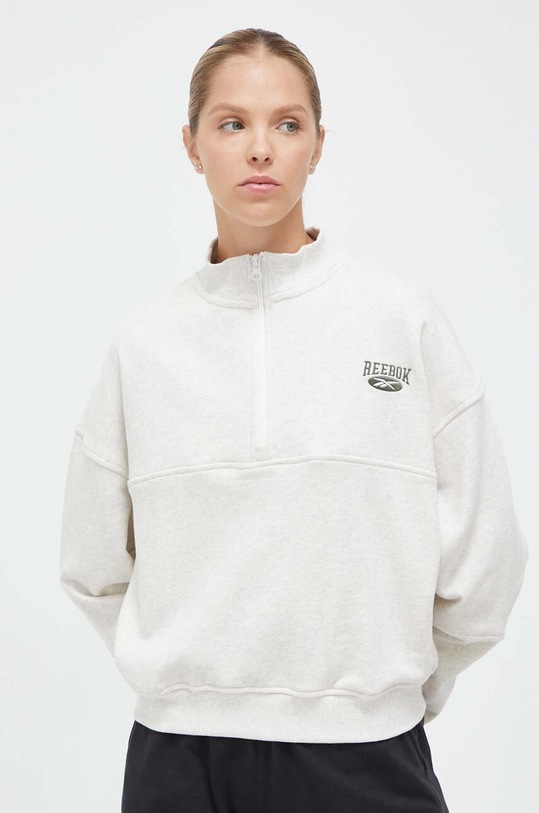 Бавовняна кофта Reebok Classic бавовна сірий 100030865