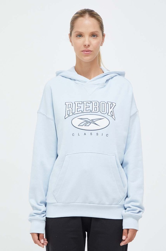 Reebok Classic hanorac de bumbac imprimeu albastru 100036311