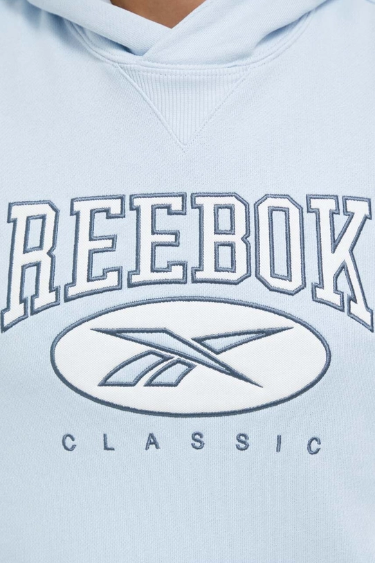 Pamučna dukserica Reebok Classic 100036311 plava