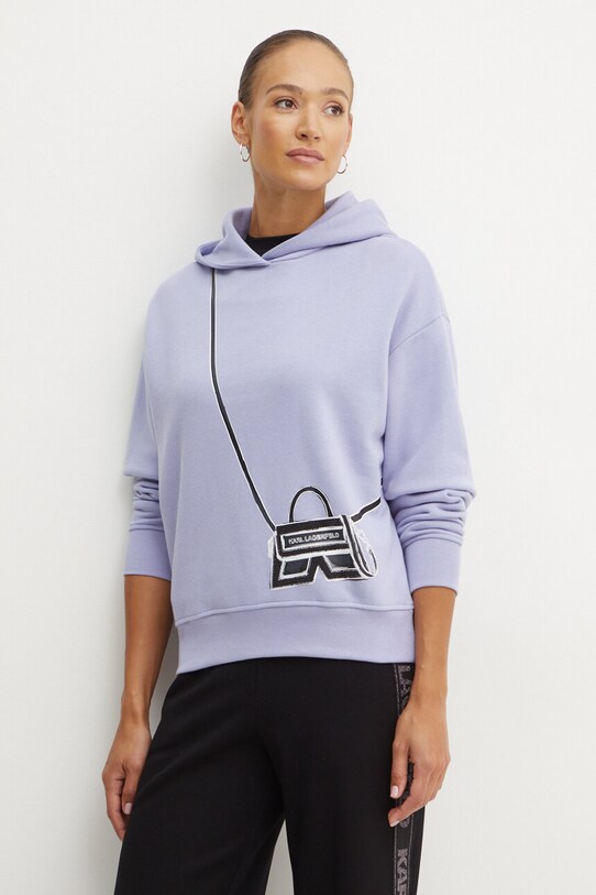 Karl Lagerfeld bluza 236W1831 violet AW24