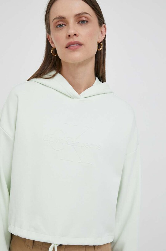 Кофта Calvin Klein Jeans с капюшоном зелёный J20J221929