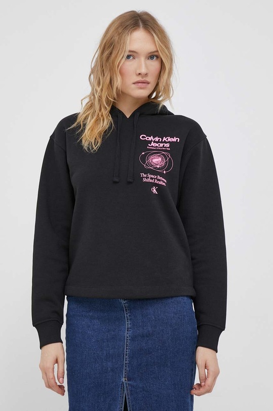 Mikina Calvin Klein Jeans čierna J20J221939