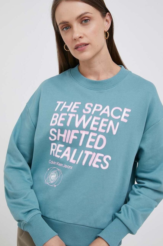 Calvin Klein Jeans felpa in cotone senza verde J20J221943