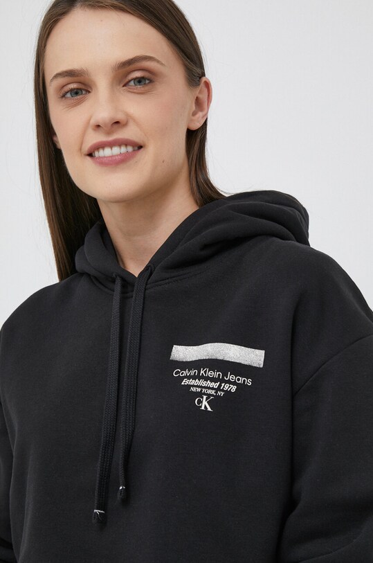 Mikina Calvin Klein Jeans čierna J20J221945
