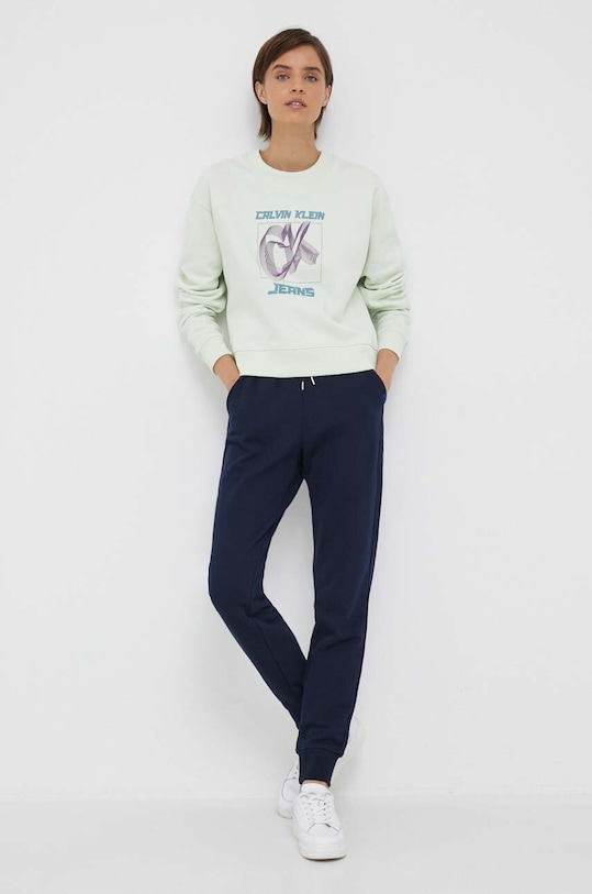 Mikina Calvin Klein Jeans J20J222344 zelená AW23