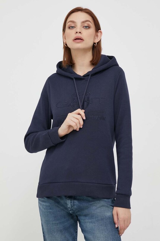 Кофта Gant з капюшоном темно-синій 4203648