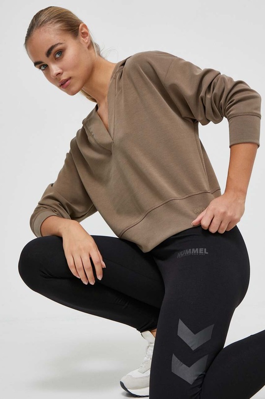 Mikina Casall s kapucí hnědá 23225