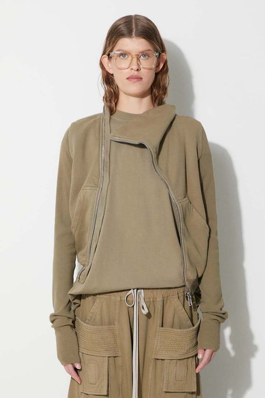 Rick Owens cotton sweatshirt cotton green DS02C5239.F