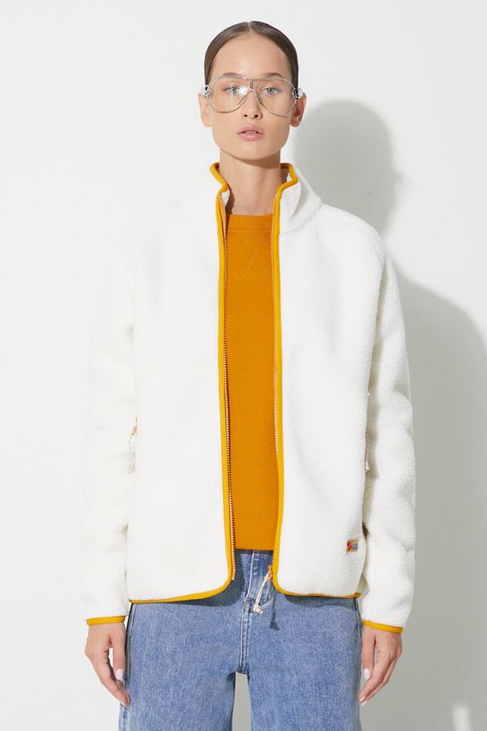 Fleecová mikina Fjallraven Vardag Pile hladký béžová F84789.113