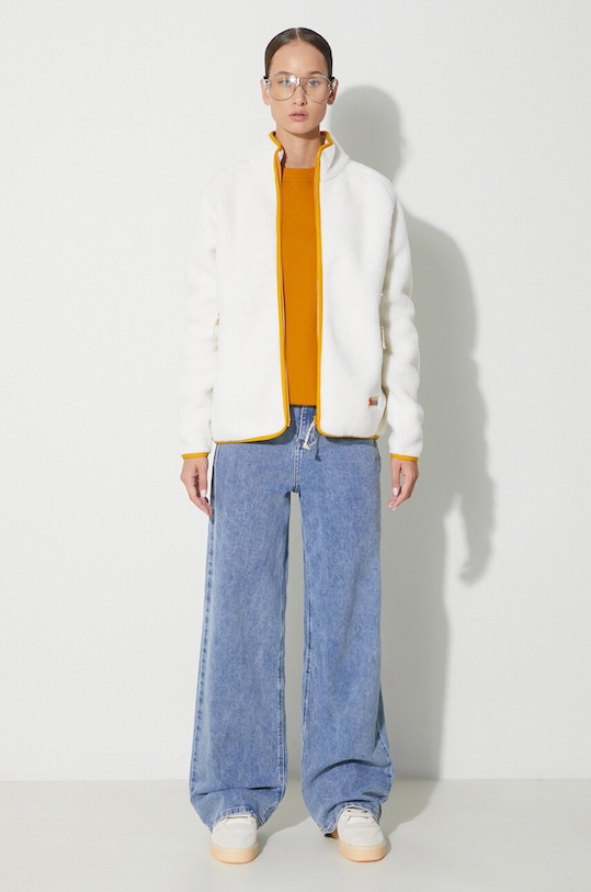 Fleecová mikina Fjallraven Vardag Pile F84789.113 béžová AW23