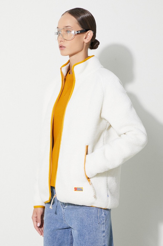 Fleecová mikina Fjallraven Vardag Pile béžová F84789.113