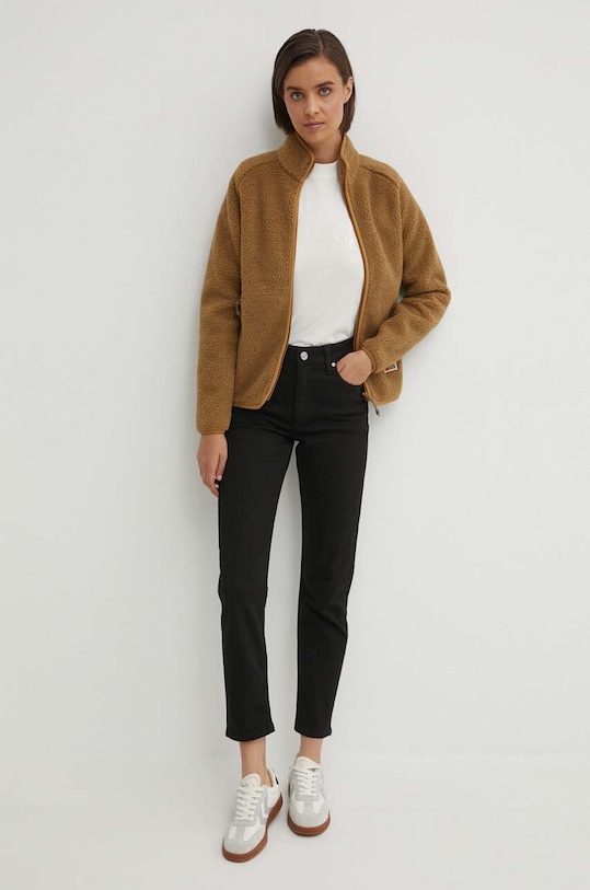 Fjallraven bluza polarowa Vardag Pile F84789.232 brązowy AW25